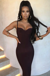 Abito Maxi in Maglina di Cioccolato