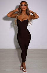 Abito Maxi in Maglina di Cioccolato