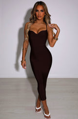 Abito Maxi in Maglina di Cioccolato