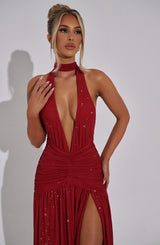 Abito Maxi Melania - Scintillio Rosso