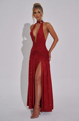 Abito Maxi Melania - Scintillio Rosso