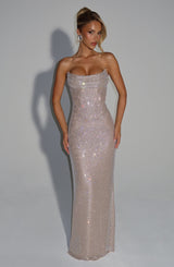 Mirabella Maxi Dress - Nude Dress Babyboo Fashion Premium Exclusive Design