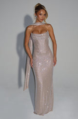 Mirabella Maxi Dress - Nude Dress Babyboo Fashion Premium Exclusive Design