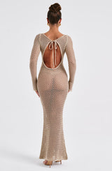 Abito Maxi Beige da Donna