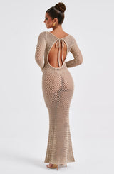 Abito Maxi Beige da Donna