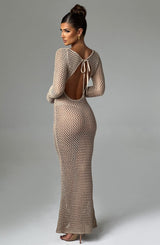 Abito Maxi Beige da Donna