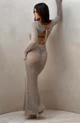 Abito Maxi Beige da Donna