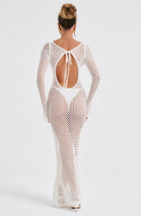 Moana Maxi Abito da Sera Bianco
