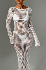 Moana Maxi Abito da Sera Bianco