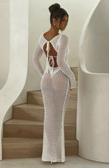 Moana Maxi Abito da Sera Bianco