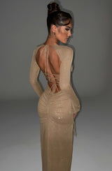 Abito da sera Nadia in scintillio d'oro