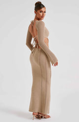 Abito Maxi Nadine Beige
