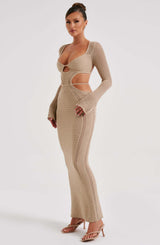 Abito Maxi Nadine Beige