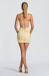 Nefertiti Mini Dress - Lemon