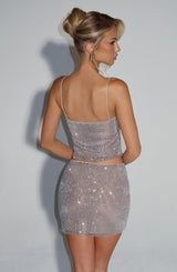 Nila Mini Skirt - Silver