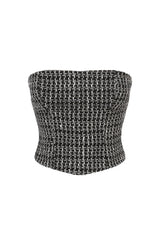 Olina Top Nero e Bianco Donna