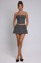 Olina Top Nero e Bianco Donna