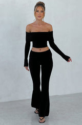 Pantaloni Portia Knit Nero