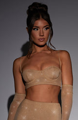 Posie Top Oro Scintillante Donna