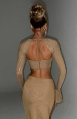 Top Priscilla Oro Sparkle Donna