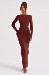 Abito Maxi da Donna Marrone