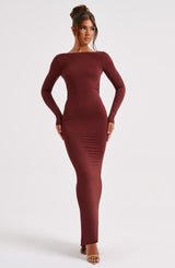 Abito Maxi da Donna Marrone