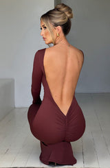 Abito Maxi da Donna Marrone