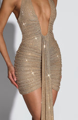 Rosetta Mini Dress - Gold Sparkle