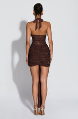Rosetta Mini Dress - Plum Brown Sparkle