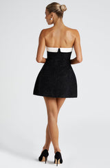 Sabine Mini Dress Nero/Bianco