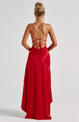 Abito Maxi Rosso Elegante