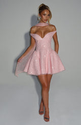 Sapphire Mini Dress - Blush