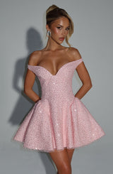 Sapphire Mini Dress - Blush