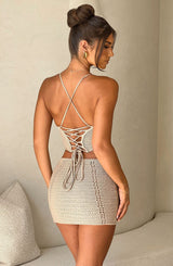 Top Beige Crochet