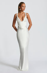 Abito Maxi Da Sposa In Puro Cotone