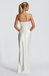 Abito Maxi Da Sposa In Puro Cotone
