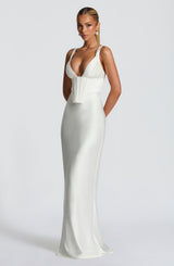 Abito Maxi Da Sposa In Puro Cotone