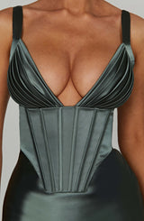 Abito Maxi Femminile Verde