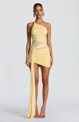 Shazia Mini Dress - Lemon