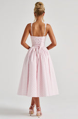 Abito Midi Sherrie Rosa Gingham