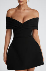 Abito Mini Solana Nero