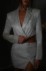 Gonna Mini Stefania Oro Bianco