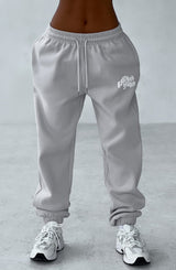 Pantaloni da studio grigio chiaro/bianco