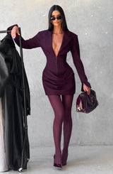 Susie Mini Dress - Plum