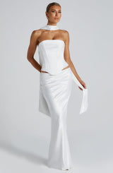 Sciarpa di seta ivory