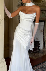 Sciarpa di seta ivory