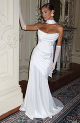 Sciarpa di seta ivory