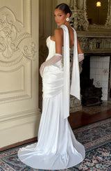 Sciarpa di seta ivory