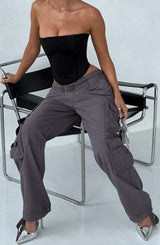 Pantaloni Cargo Tinashe in Charcoal per Stile Unico