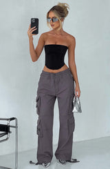 Pantaloni Cargo Tinashe in Charcoal per Stile Unico